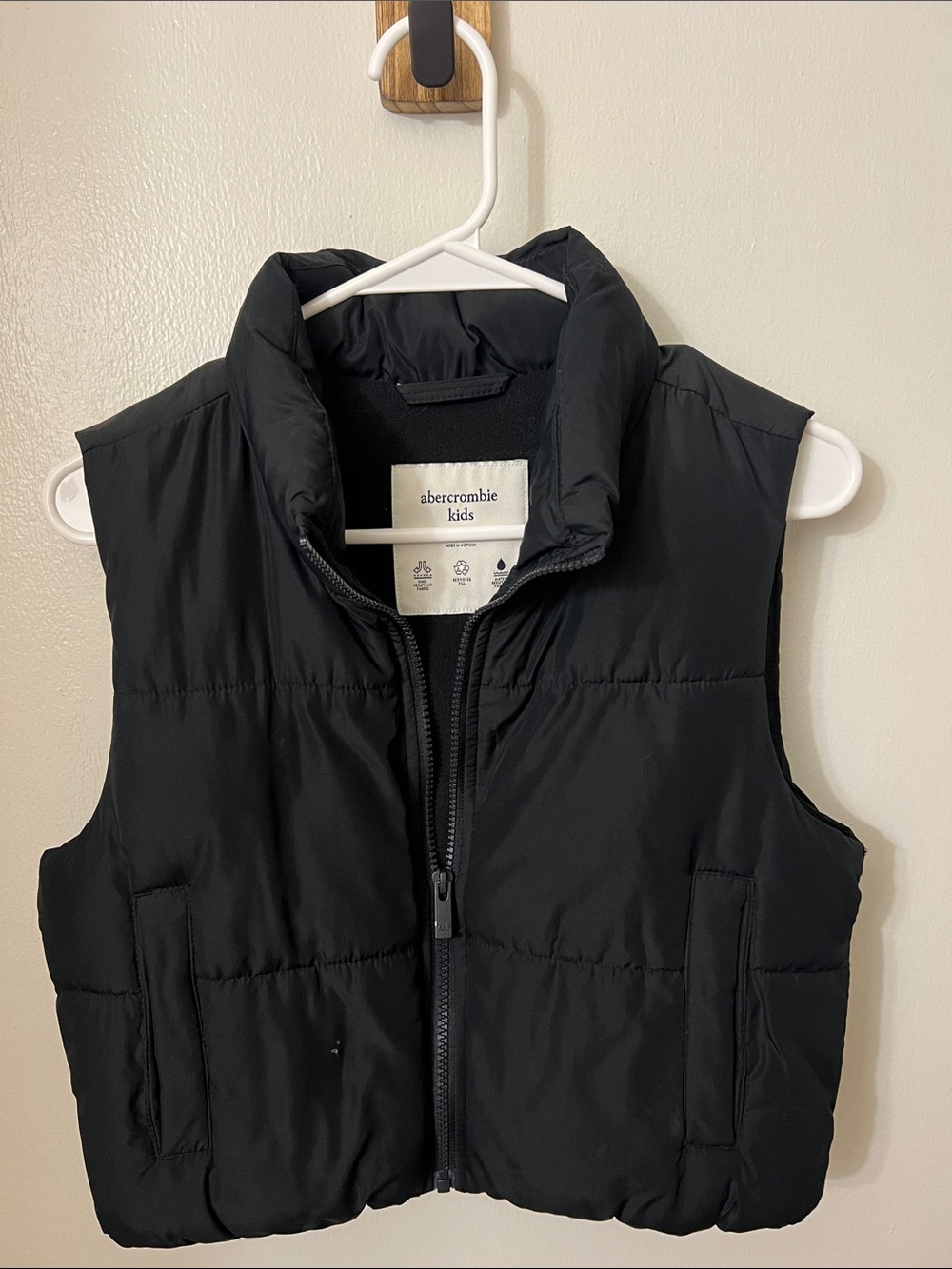 Abercrombie Kids Black Quilted Puffer Vest